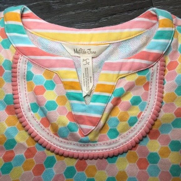 Matilda Jane Dream Chasers Dots On Dots Swim Coverup Girls Size 2 - Picture 5 of 12